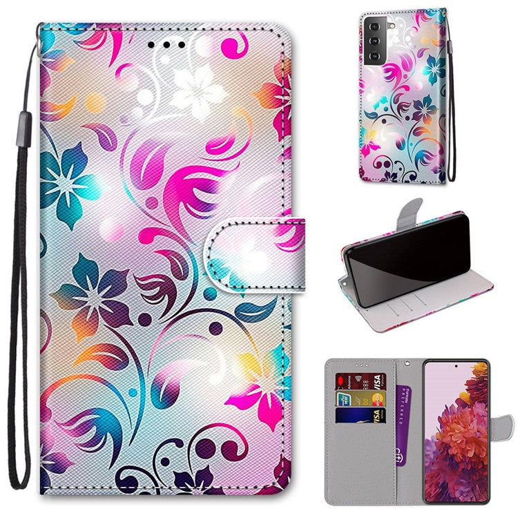 Stand Leather Case New Patterned Cover for Samsung Galaxy S21 4G/5G