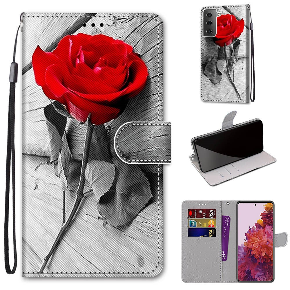 Stand Leather Case New Patterned Cover for Samsung Galaxy S21 4G/5G