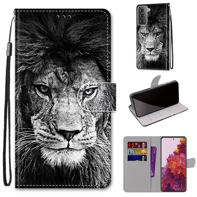 Stand Leather Case New Patterned Cover for Samsung Galaxy S21 4G/5G