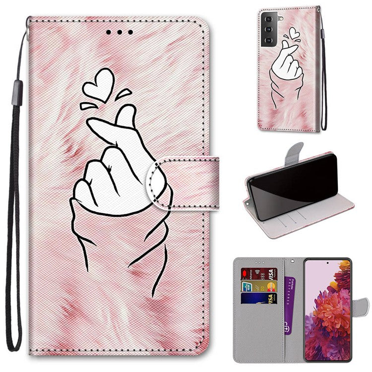 Stand Leather Case New Patterned Cover for Samsung Galaxy S21 4G/5G