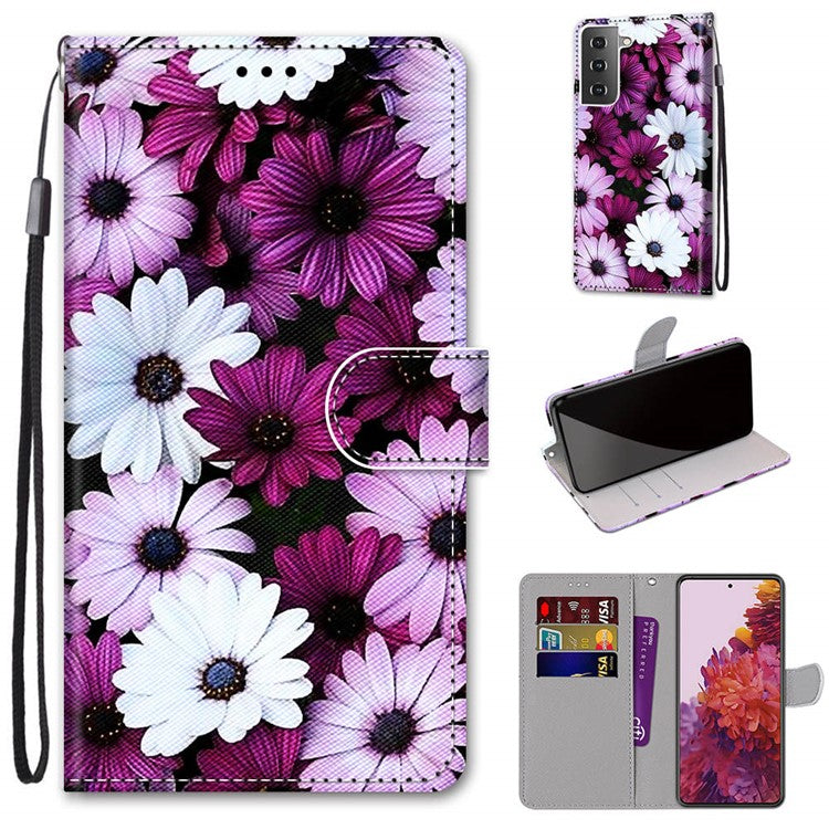 Stand Leather Case New Patterned Cover for Samsung Galaxy S21 4G/5G