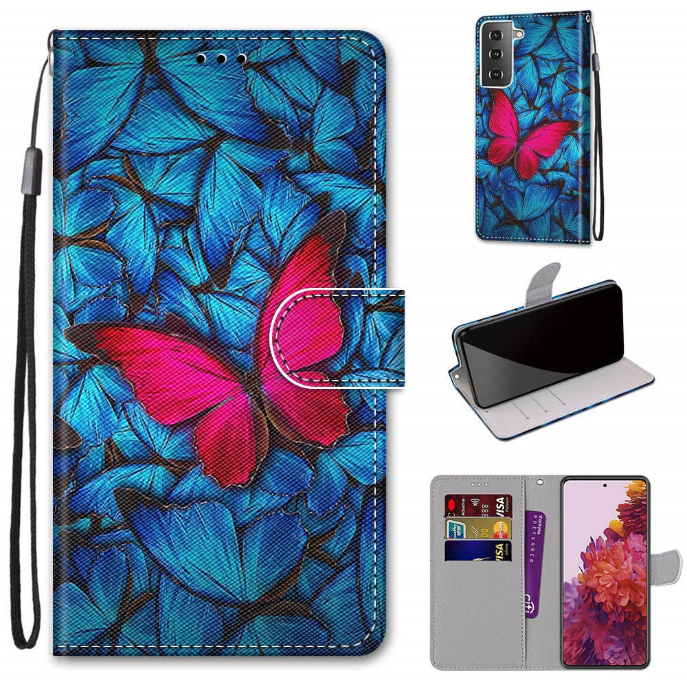 Stand Leather Case New Patterned Cover for Samsung Galaxy S21 4G/5G