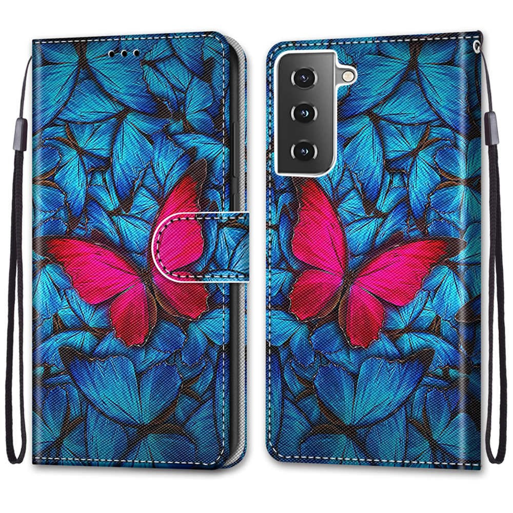 Stand Leather Case New Patterned Cover for Samsung Galaxy S21 4G/5G