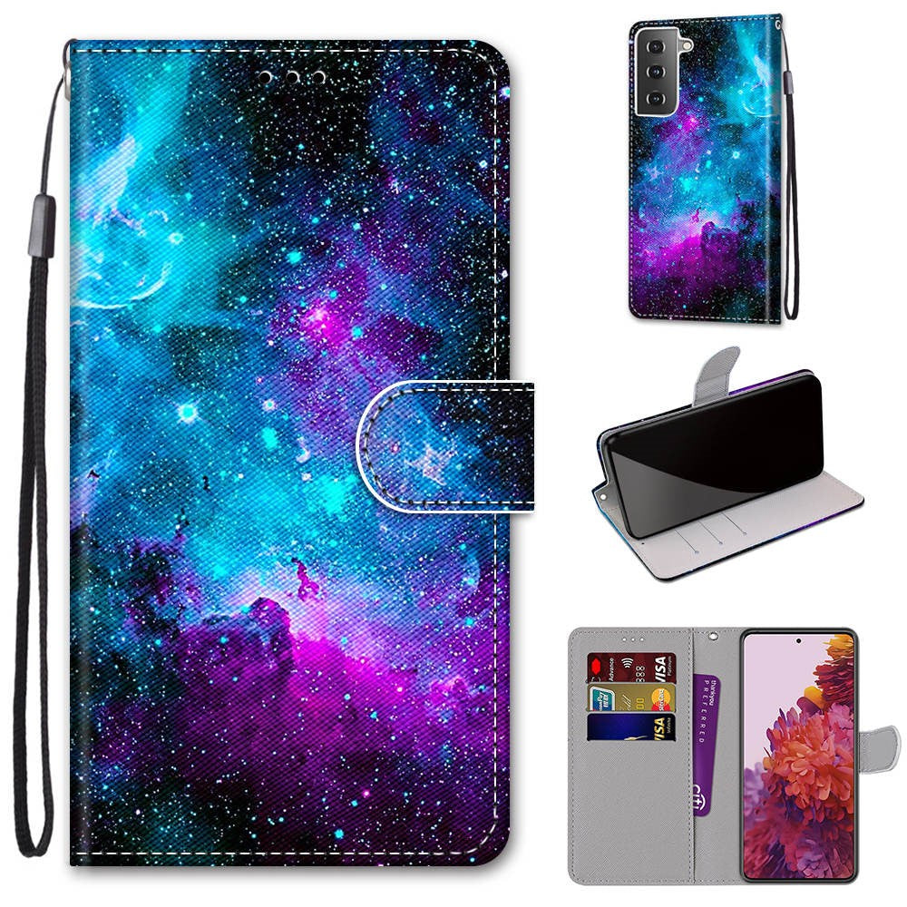 Stand Leather Case New Patterned Cover for Samsung Galaxy S21 4G/5G
