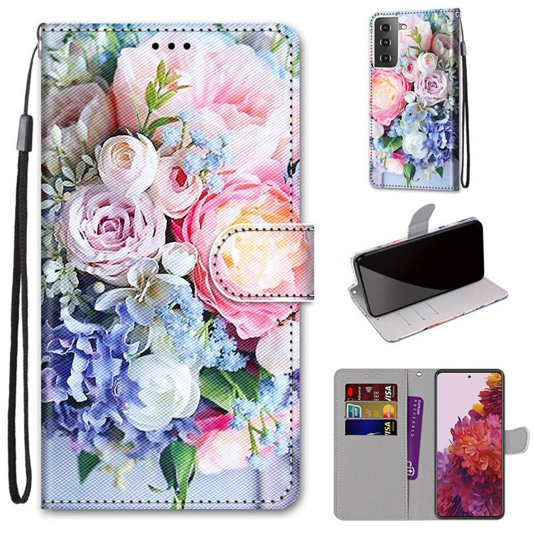 Stand Leather Case New Patterned Cover for Samsung Galaxy S21 4G/5G
