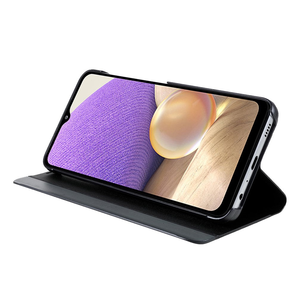 Samsung Galaxy A13 5G / A32 5G / M32 5G View Window Läderfodral med stativ