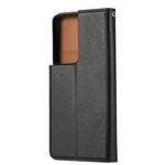 Auto-absorbed Wallet Leather Phone Shell for Samsung Galaxy S21 Ultra 5G
