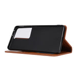 Auto-absorbed Wallet Leather Phone Shell for Samsung Galaxy S21 Ultra 5G
