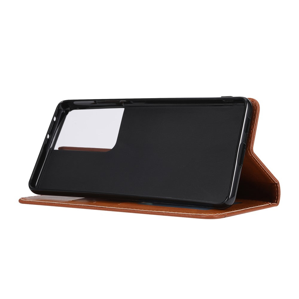 Auto-absorbed Wallet Leather Phone Shell for Samsung Galaxy S21 Ultra 5G