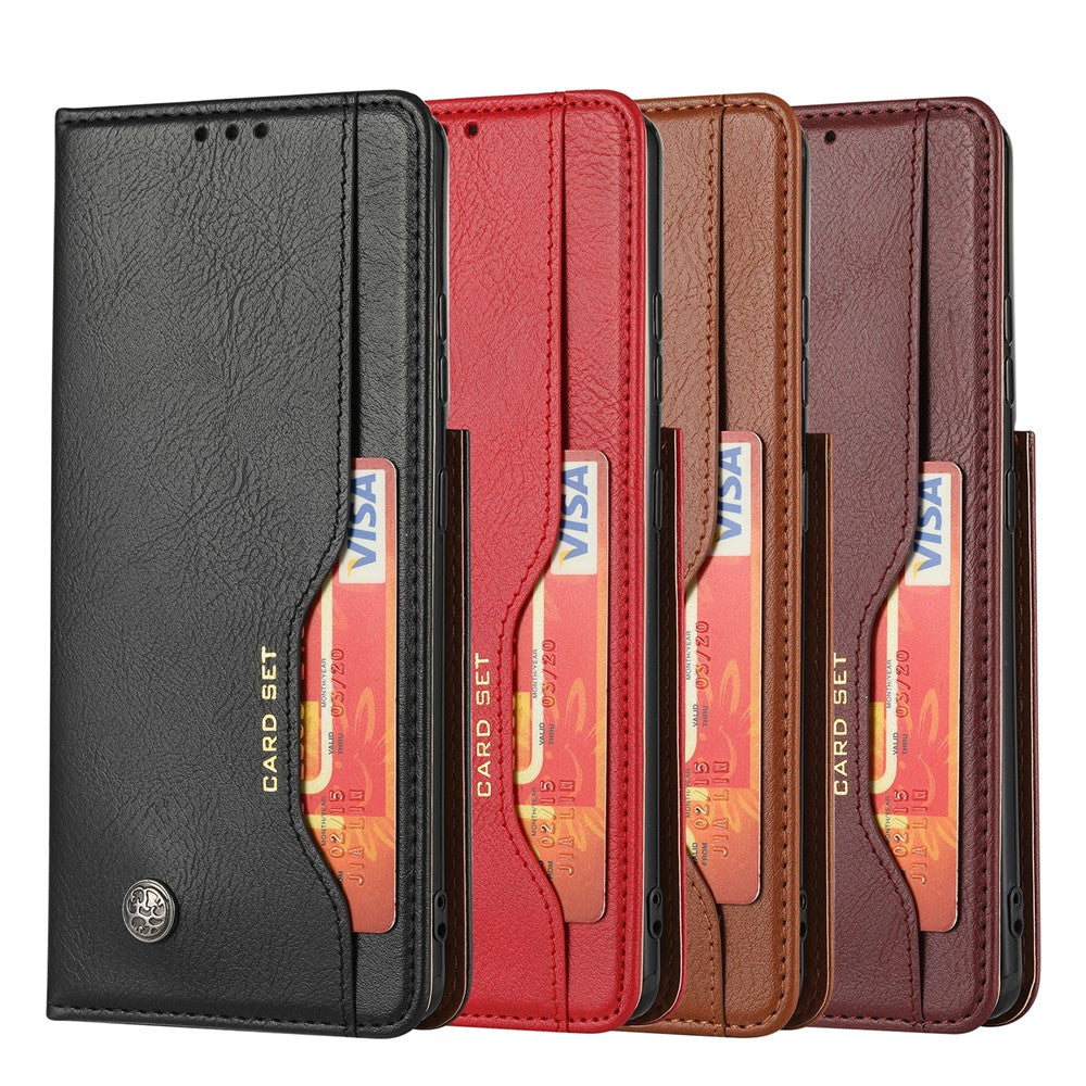 Auto-absorbed Wallet Leather Phone Shell for Samsung Galaxy S21 Ultra 5G