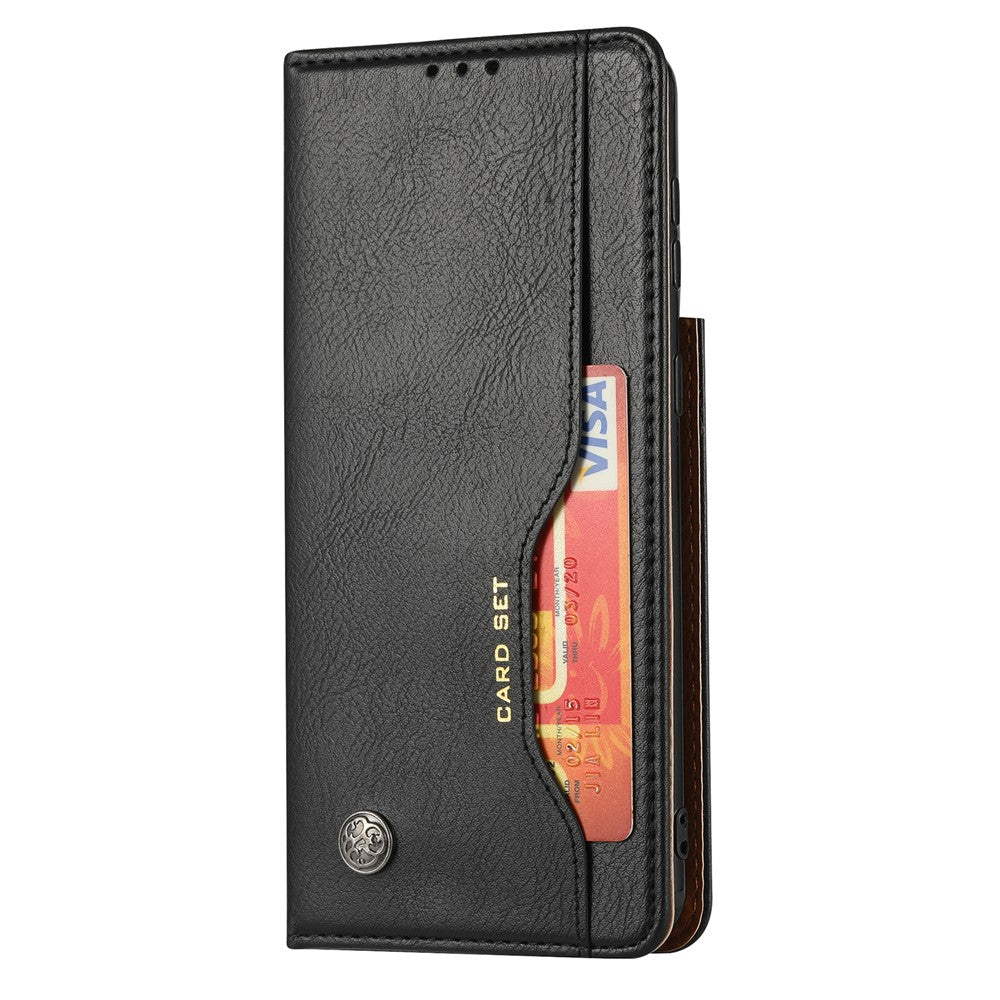 Auto-absorbed Wallet Stand Leather Protective Phone Shell for Samsung Galaxy S21 4G/5G