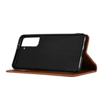 Auto-absorbed Wallet Stand Leather Protective Phone Shell for Samsung Galaxy S21 4G/5G