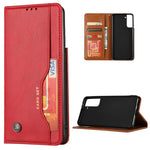 Auto-absorbed Wallet Stand Leather Protective Phone Shell for Samsung Galaxy S21 4G/5G
