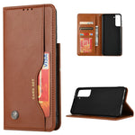 Auto-absorbed Wallet Stand Leather Protective Phone Shell for Samsung Galaxy S21 4G/5G