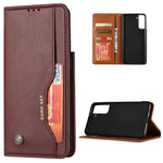Auto-absorbed Wallet Stand Leather Protective Phone Shell for Samsung Galaxy S21 4G/5G