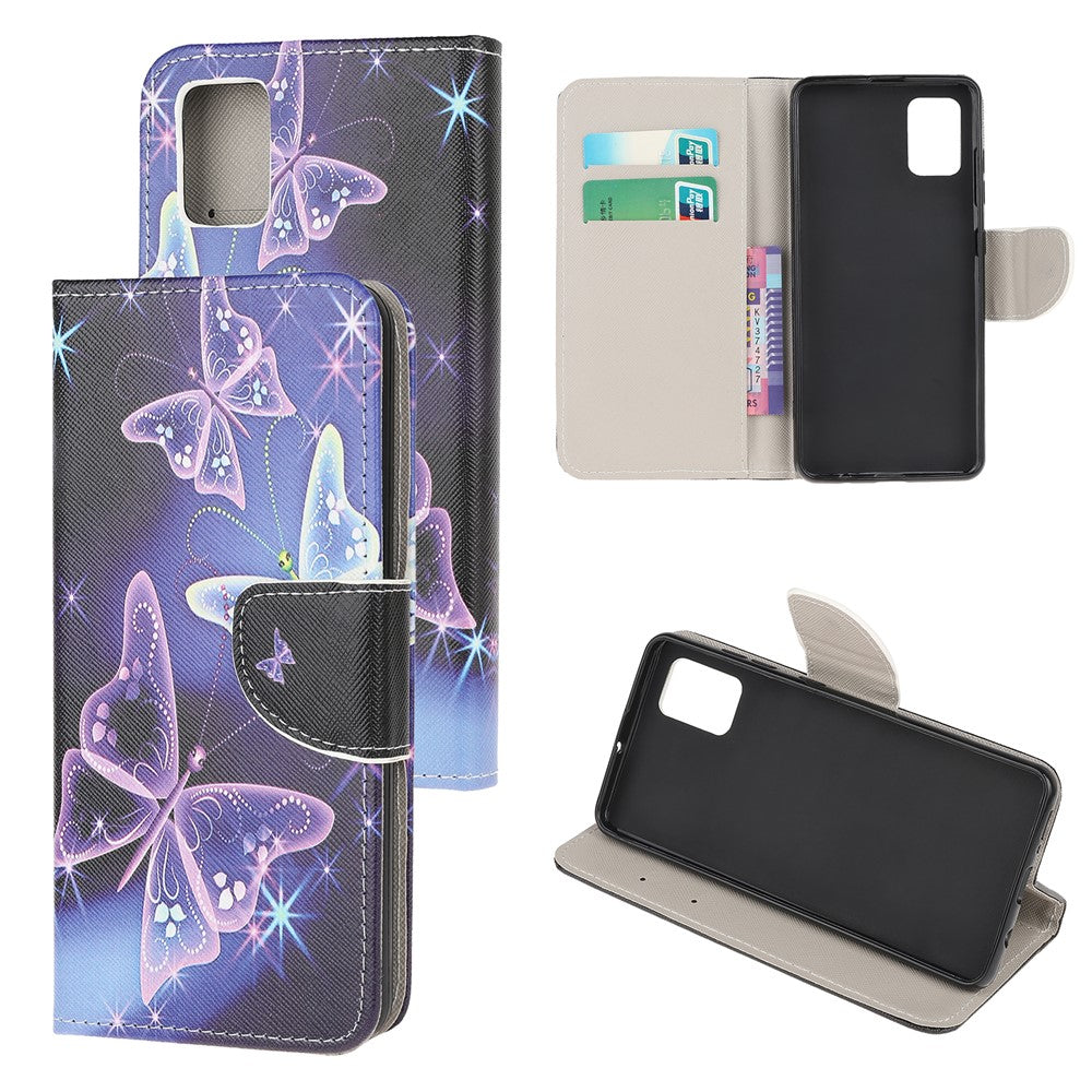 Printing Cross Texture Stand Protector for Samsung Galaxy A52 4G/5G / A52s 5G Leather Cover