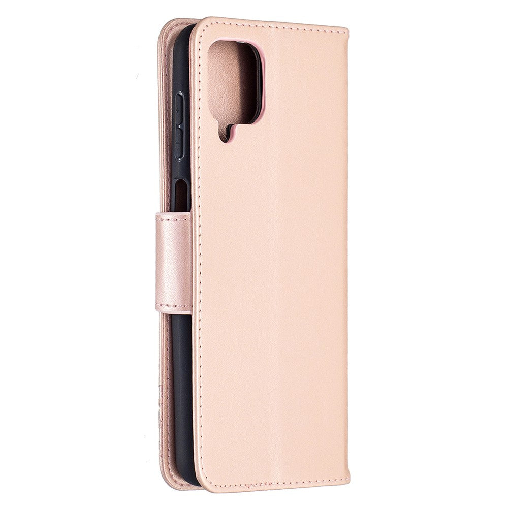 Imprint Butterscotch Plånboksfodral i Läder med Flipfunktion till Samsung Galaxy A12