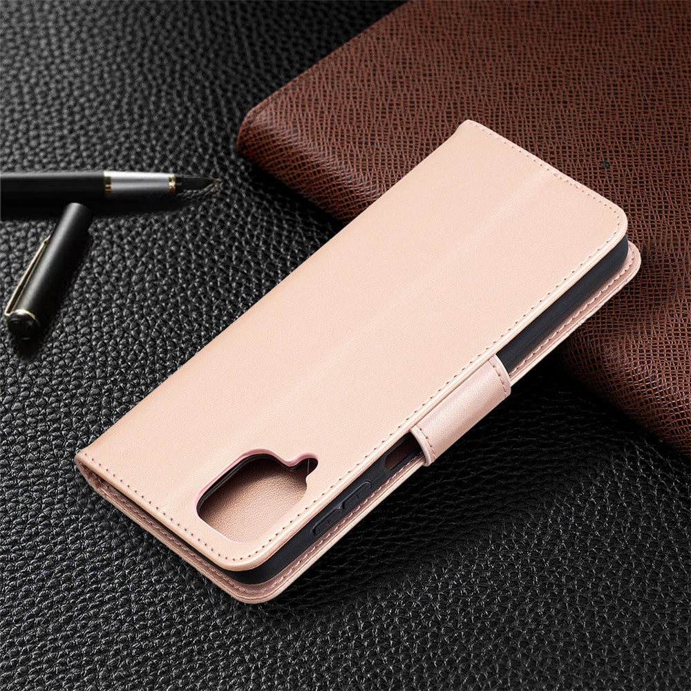 Imprint Butterscotch Plånboksfodral i Läder med Flipfunktion till Samsung Galaxy A12