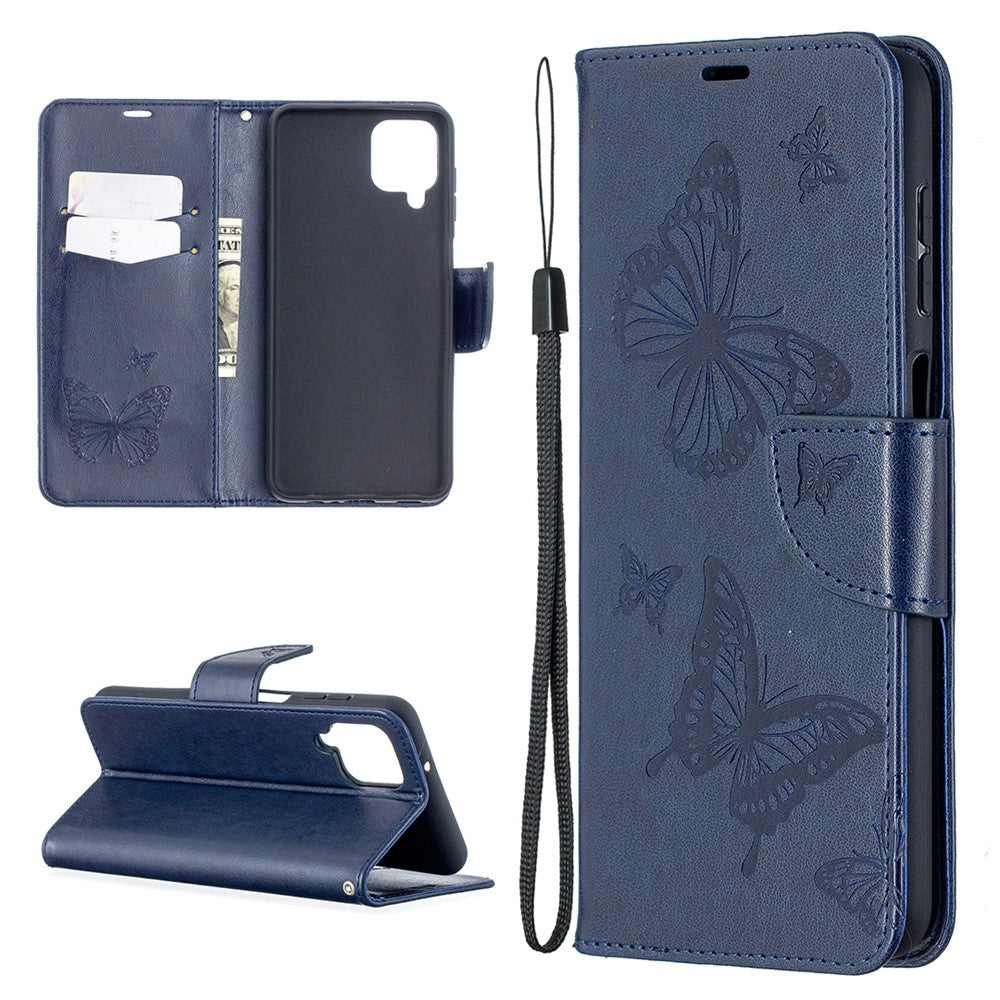Imprint Butterscotch Plånboksfodral i Läder med Flipfunktion till Samsung Galaxy A12