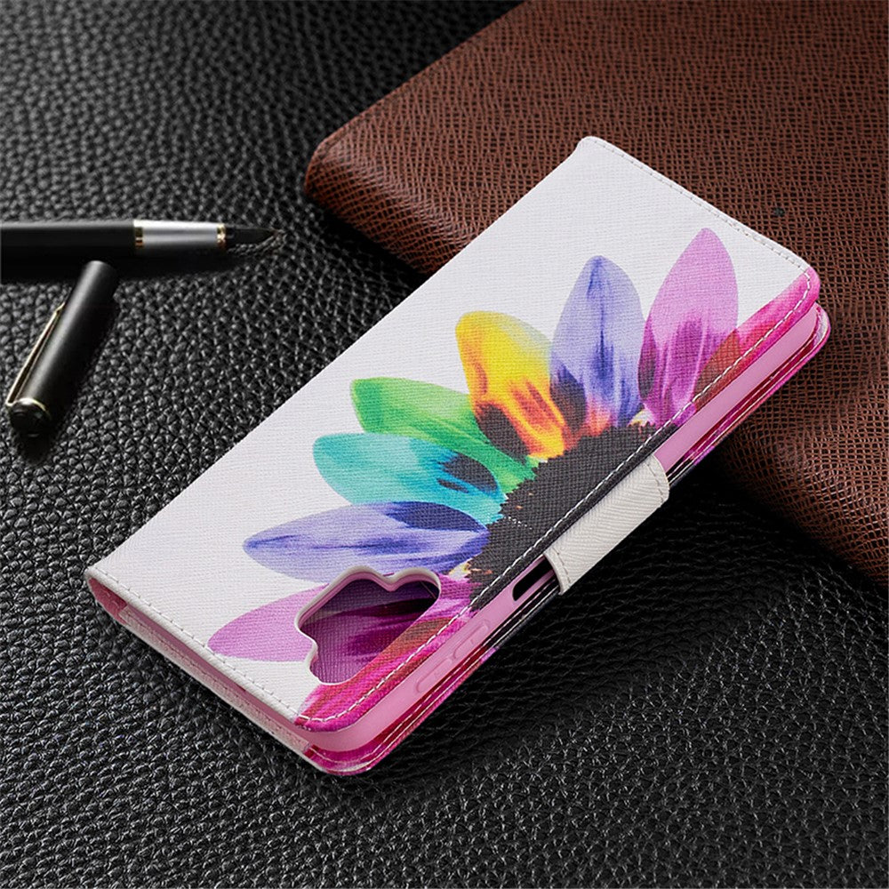 Pattern Printing Magnetic Leather Stand Wallet Stylish Case for Galaxy A32 5G / M32 5G