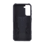 Plastic + TPU + Metal Hybrid Protector Case with Kickstand + Built-in Magnetic Metal Sheet for Samsung Galaxy S21 Plus 5G