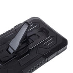 Plastic + TPU + Metal Hybrid Protector Case with Kickstand + Built-in Magnetic Metal Sheet for Samsung Galaxy S21 Plus 5G