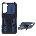 Plastic + TPU + Metal Hybrid Protector Case with Kickstand + Built-in Magnetic Metal Sheet for Samsung Galaxy S21 Plus 5G