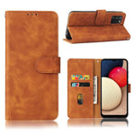 Pungstativ Design Hudfølelse Pung Læder Telefoncover til Samsung Galaxy A02s (166.5mm)