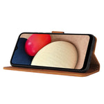 Pungstativ Design Hudfølelse Pung Læder Telefoncover til Samsung Galaxy A02s (166.5mm)