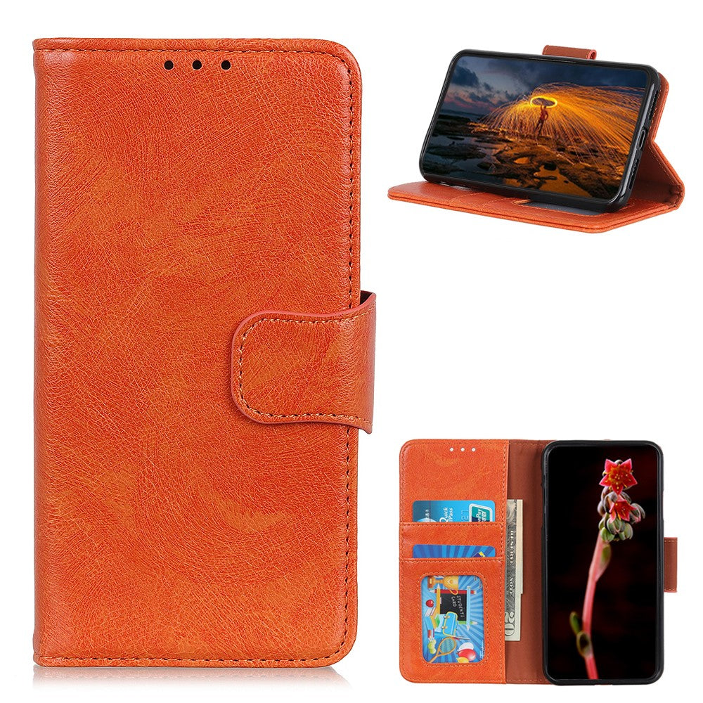 Til Samsung Galaxy A52 4G/5G / A52s 5G Wallet Telefoncover Stødsikkert Flip Folio Cover med Stativ Splitlæder Telefoncover med Nappa Tekstur
