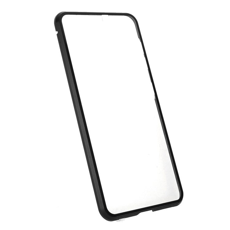 Metal Frame Magnetic + Lock Installation with Double Side Tempered Glass Case (no Fingerprint Function but with Face Recognition Function) for Samsung Galaxy S21 4G/5G 4G/5G