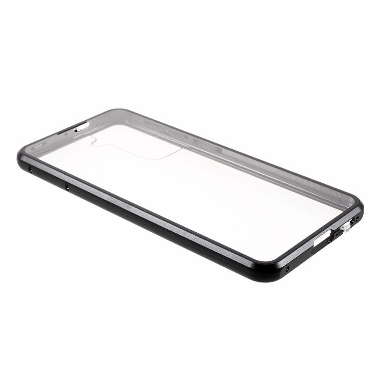 Metal Frame Magnetic + Lock Installation with Double Side Tempered Glass Case (no Fingerprint Function but with Face Recognition Function) for Samsung Galaxy S21 4G/5G 4G/5G