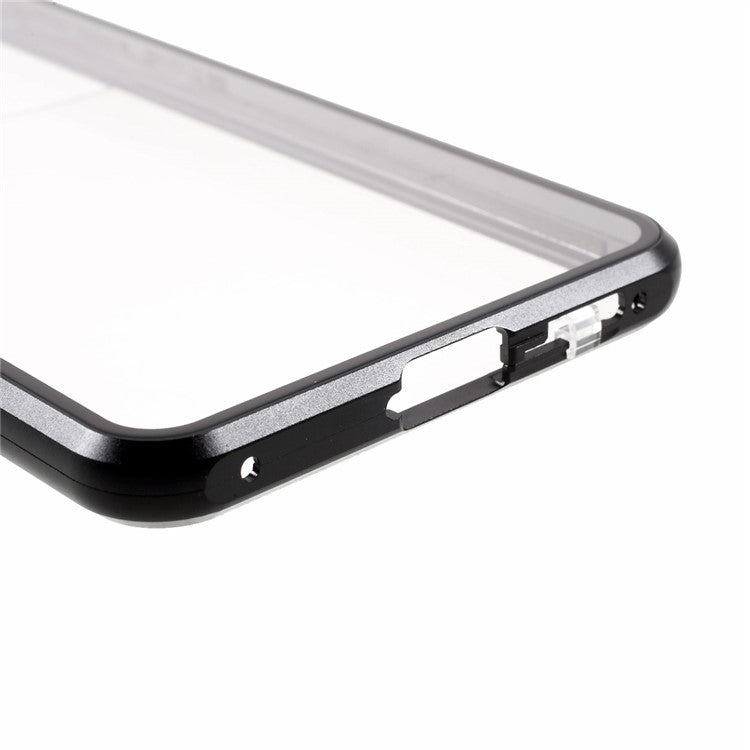 Metal Frame Magnetic + Lock Installation with Double Side Tempered Glass Case (no Fingerprint Function but with Face Recognition Function) for Samsung Galaxy S21 4G/5G 4G/5G