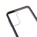 Metal Frame Magnetic + Lock Installation with Double Side Tempered Glass Case (no Fingerprint Function but with Face Recognition Function) for Samsung Galaxy S21 4G/5G 4G/5G