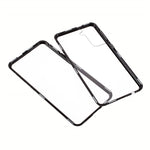 Metal Frame Magnetic + Lock Installation with Double Side Tempered Glass Case (no Fingerprint Function but with Face Recognition Function) for Samsung Galaxy S21 4G/5G 4G/5G