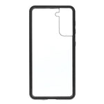 Metal Frame Magnetic + Lock Installation with Double Side Tempered Glass Case (no Fingerprint Function but with Face Recognition Function) for Samsung Galaxy S21 4G/5G 4G/5G