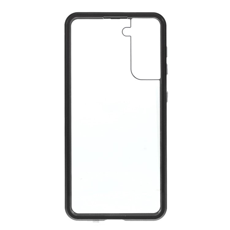 Metal Frame Magnetic + Lock Installation with Double Side Tempered Glass Case (no Fingerprint Function but with Face Recognition Function) for Samsung Galaxy S21 4G/5G 4G/5G