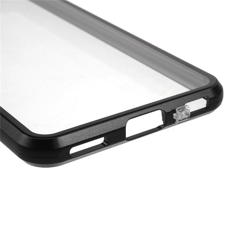 Metal Frame Magnetic + Lock Installation with Double Side Tempered Glass Case (no Fingerprint Function but with Face Recognition Function) for Samsung Galaxy S21 4G/5G 4G/5G