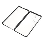 Metal Frame Magnetic + Lock Installation with Double Side Tempered Glass Case (no Fingerprint Function but with Face Recognition Function) for Samsung Galaxy S21 4G/5G 4G/5G