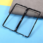 Metallram med dubbelsidigt härdat glasfodral (ingen fingeravtrycksfunktion men med ansiktsigenkänningsfunktion) med magnetlås för Samsung Galaxy S21+ 5G