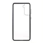 Metal Frame with Double Side Tempered Glass Case (No Fingerprint Function but with Face Recognition Function) by Magnetic + Lock Installation for Samsung Galaxy S21+ 5G