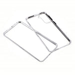 Metal Frame with Double Side Tempered Glass Case (No Fingerprint Function but with Face Recognition Function) by Magnetic + Lock Installation for Samsung Galaxy S21+ 5G