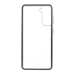Metal Frame with Double Side Tempered Glass Case (No Fingerprint Function but with Face Recognition Function) by Magnetic + Lock Installation for Samsung Galaxy S21+ 5G