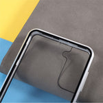 Metal Frame with Double Side Tempered Glass Case (No Fingerprint Function but with Face Recognition Function) by Magnetic + Lock Installation for Samsung Galaxy S21+ 5G