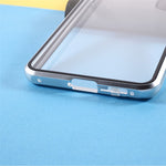 Metal Frame with Double Side Tempered Glass Case (No Fingerprint Function but with Face Recognition Function) by Magnetic + Lock Installation for Samsung Galaxy S21+ 5G