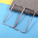 Metallram med dubbelsidigt härdat glasfodral (ingen fingeravtrycksfunktion men med ansiktsigenkänningsfunktion) med magnetlås för Samsung Galaxy S21+ 5G