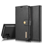 DG.MING til Samsung Galaxy A42 5G Wallet Anti-ridse Splitlæder Cover Aftageligt 2-i-1 PC Bagcover