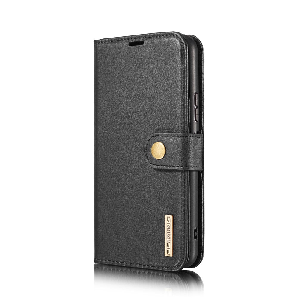 DG.MING til Samsung Galaxy A42 5G Wallet Anti-ridse Splitlæder Cover Aftageligt 2-i-1 PC Bagcover