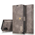 DG.MING til Samsung Galaxy A42 5G Wallet Anti-ridse Splitlæder Cover Aftageligt 2-i-1 PC Bagcover