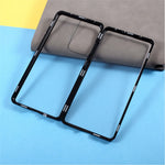 Magnetic Metal Frame Lock Installation with Double Side Tempered Glass Case (no Fingerprint Function but with Face Recognition Function) for Samsung Galaxy S21 Ultra 5G
